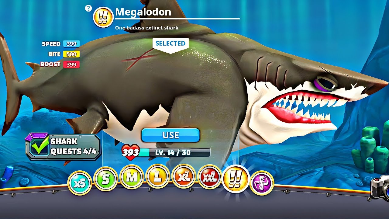 Hungry Shark World Megalodon Shark Unlocked Megalodon Shark Best