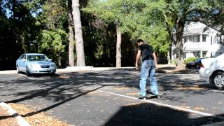 clean double kickflip first try ! !