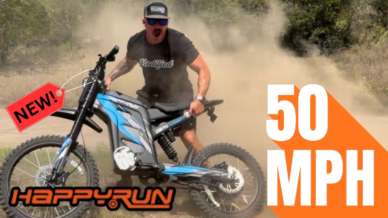 НОВИНКА! Электровелосипед для мотокросса 72 В с педалями! Полный обзор HappyRun G300 