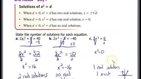 ALG1 9.3 Day 1 Video Notes