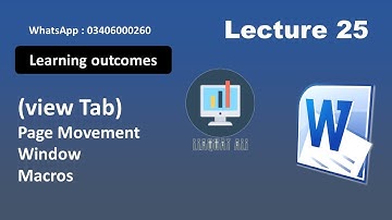 MS WORD 2016 (VIEW TAB) IN URDU/HINDI (Lecture 25)