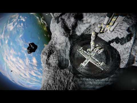 Space Engineers - Asteroid Mining Timelapse - 4 Hours In 1 Minute