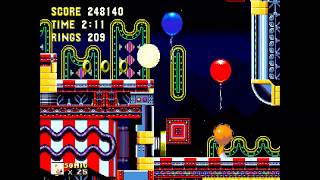 Sonic 3 & Knuckles Mega Drive Walkthrough - Part 4 - Carnival Night Zone Sonic