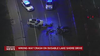DuSable Lake Shore Drive reopened after shutdown due to crash involving wrong-way driver