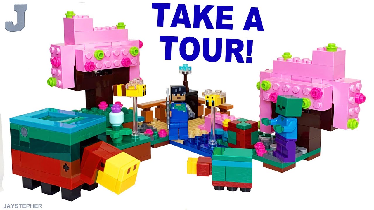 櫻 LEGO Minecraft 2024 The Cherry Blossom Garden 21260 Unboxing, Tour