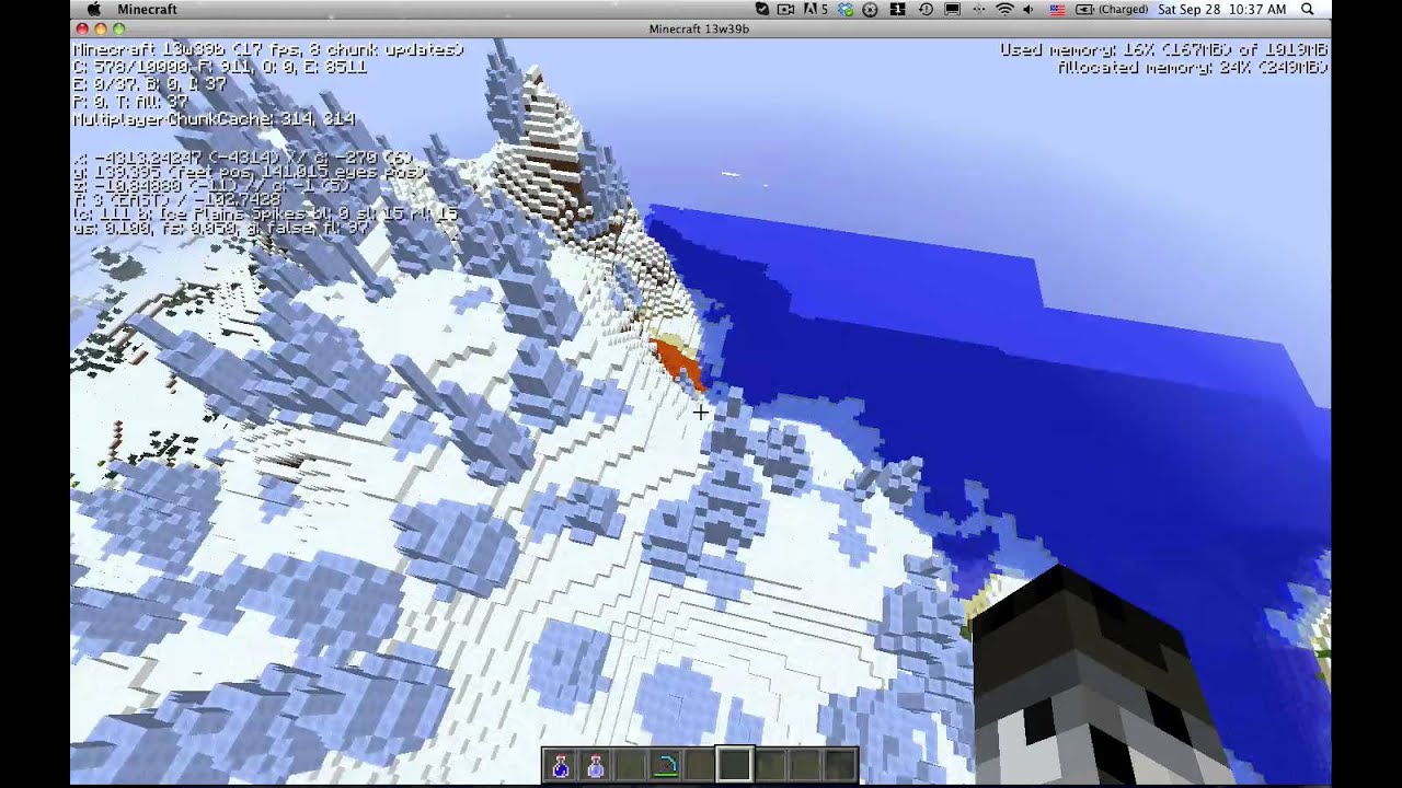 Minecraft 1.7 - Ice Spikes Biome with Seed - 13w39b - YouTube