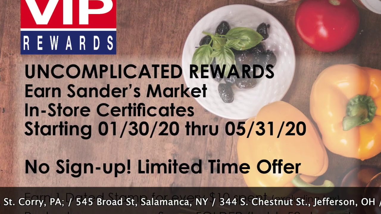 Sanders VIP Rewards 30 Second Promo YouTube