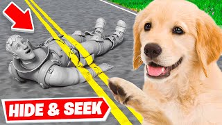 Using my PUPPY to WIN Hide & Seek in Fortnite!