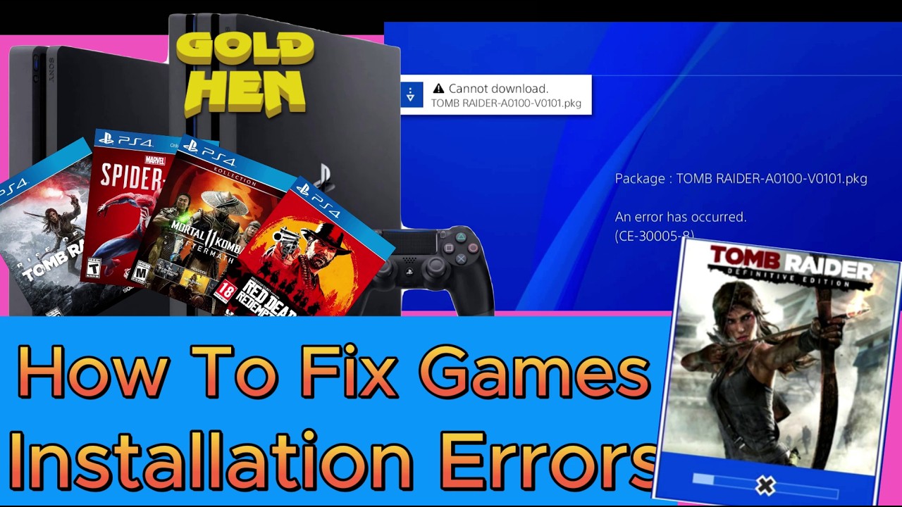 How to fix Error/PKG Installation PS4 PKG Game - Installation Errors ...