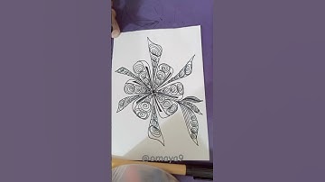 Day 122||Zentangle Doodle Pattern #tutorial #foryou #foryoupage #viralshortvideo #shorts #feed #art