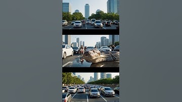 Giant Python Blocks Highway in the Middle of the City! 😱🐍 #abandonedplaces