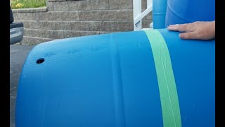 Turning 50+ gallon barrels into 25+ gallon pots for planting Blueberries