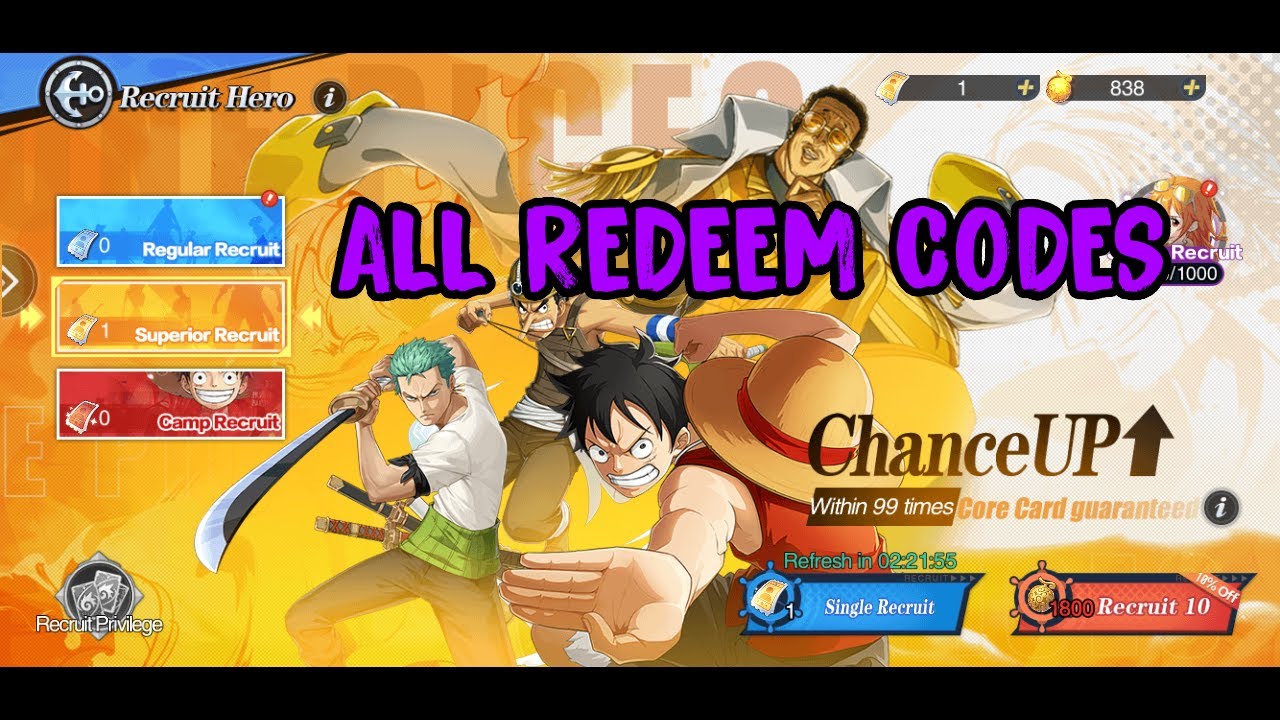 How to redeem code in one piece bounty rush? 