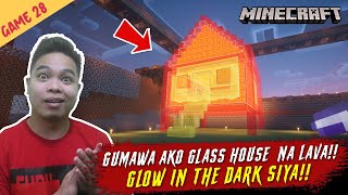 Gumawa Ako Glass House na Nagliliwanag sa Gabi - Minecraft Part 28