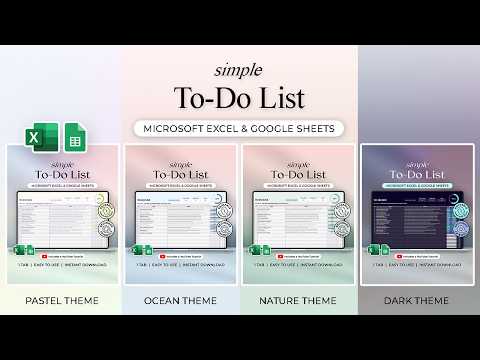 Simple To-Do List - Task Tracker - Excel & Google Sheets