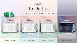 Simple To-Do List - Task Tracker - Excel & Google Sheets