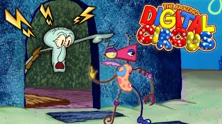Squidward kicks out Zooble Digital Circus Dr Livesey Walk
