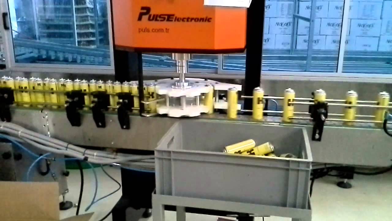 Pusl Elektronik Aerosol ürünler için özel Check Weigher - YouTube