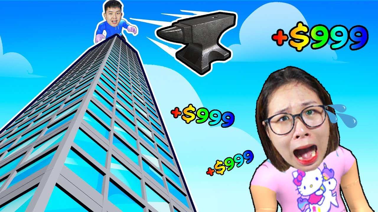 Ném đồ từ trên cao 1000m xuống nhận tiền 1 tỷ đô !? bqThanh Troll Ốc Sợ Hãi