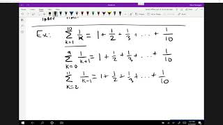 7   sigma notation  shifting indices