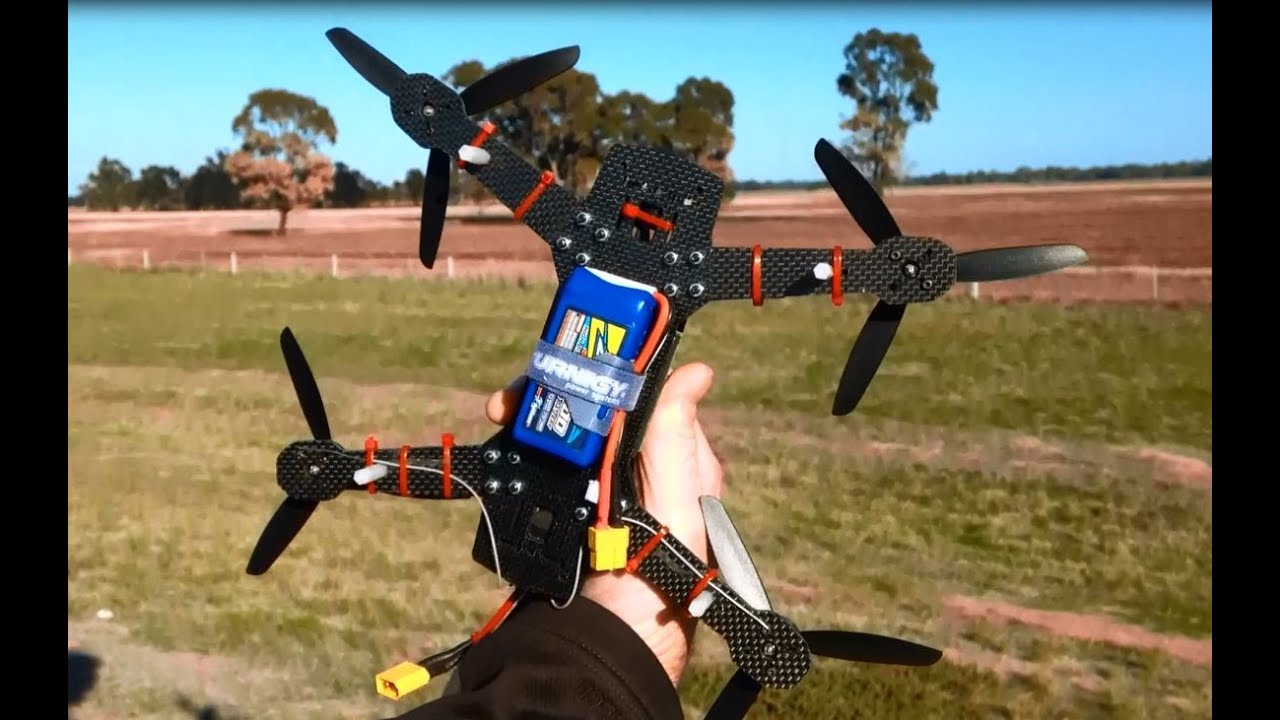 ZMR250 Quadcopter Battery on the Bottom. KK2.0 Emax 1806 2280kV Mystery 12A ESC