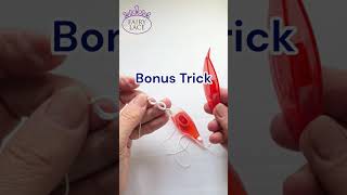 One Shuttle Split Ring Bonus Trick #FairyLacefromElena #Shorts #tatting #splitring #DIY #lace