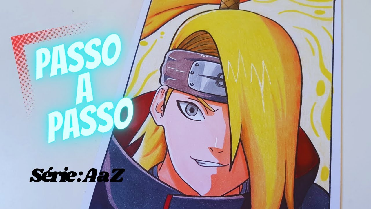 DEIDARA (NARUTO SHIPUDEN)DESENHO FEITO COM LAPIS COMUM FABER-CASTEL