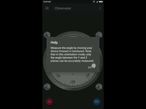 Tutorial for Clinometer App for Android