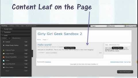 Headway 2.0 Leafs Tutorial #1- The Content Leaf