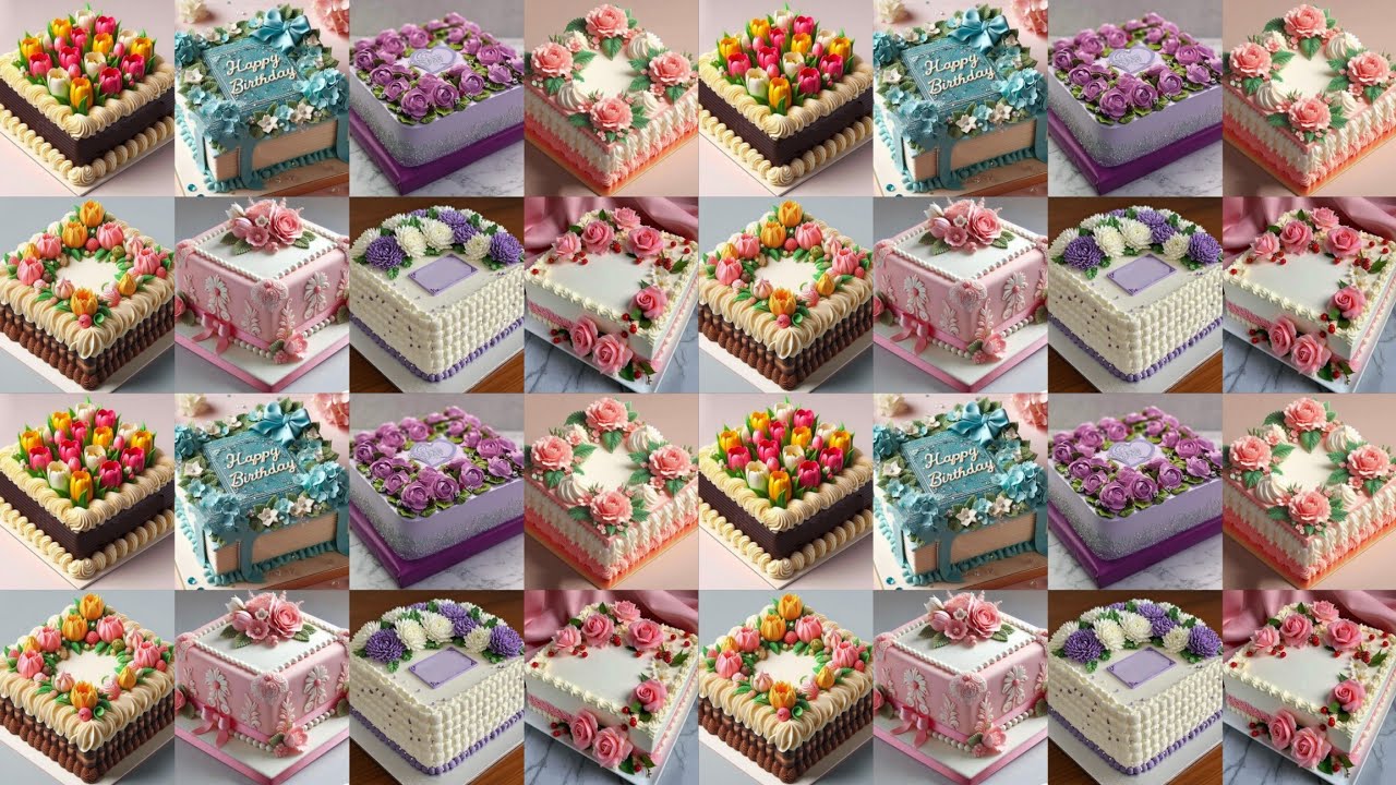 🏞️Cake Cake Cake/Square Cake Design/Cake Cake/Square Cake/Anniversary Cake/Birthday Cake