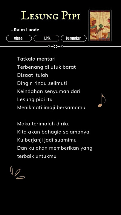 Lesung Pipi - Raim Laode #lesungpipi #raimlaode #liriklagu #trending #fypシ゚viral