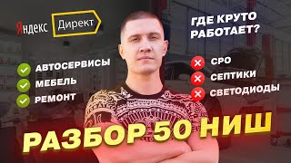 50 ниш в Яндекс Директ! Что работает, а где 100% провал?