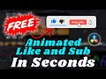 Free animated like and subscribe in seconds  davinci resolve 18