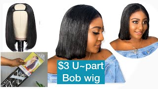 HOW TO: $3 U~PART BOB WIG USING BRAIDING HAIR | DETAILED TUTORIAL | JANENKANA.