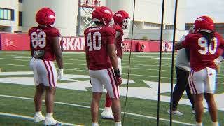 Inside Arkansas Razorbacks Football Practice | Coaches & Player Drills