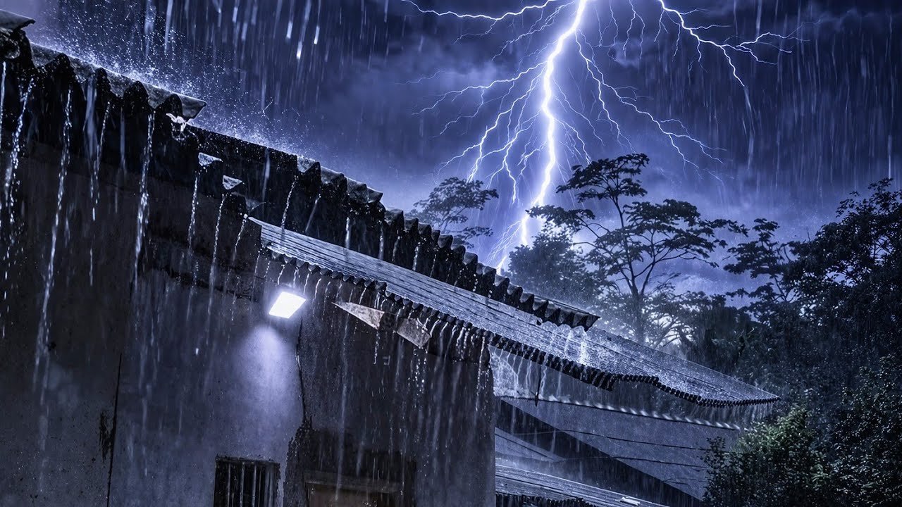 Fall Asleep in Less Than 5 Minutes with Heavy Rain and Thunder | Anxiety Relief