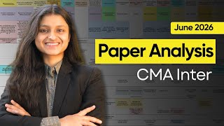 CMA Inter Paper Analysis June 2026 | All Subjects | Palak Sharma AIR 39
