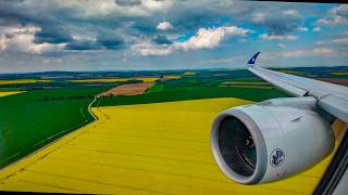 PARIS! COLORFUL SCENIC PARIS LANDING! AIR FRANCE A350-900! ENGINE + TAIL CAMERA VIEWS 🇫🇷 + ATC AUDIO