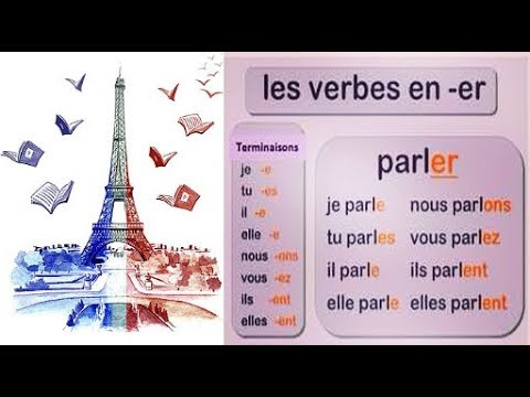 Verbi in -er francesi: Presente indicativo con tutte le eccezioni dei verbi irregolari