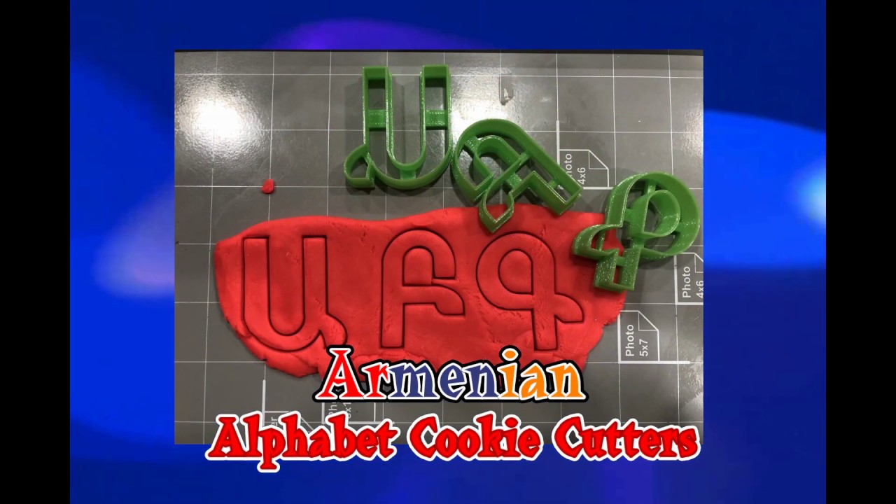 Armenian Alphabet Cookie Cutter Set ( 38 Letters ) – Arbi Design -  CookieCutz