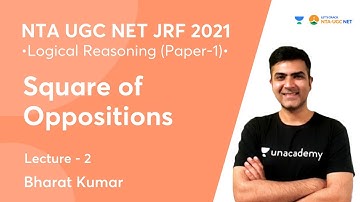 Square of Oppositions | Logical Reasoning with PYQs | NTA UGC NET-JRF 2021 | Bharat Kumar