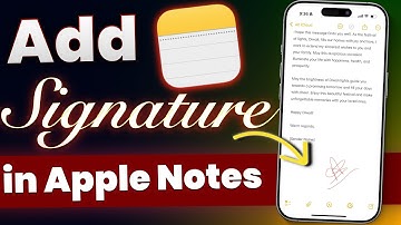 Add Signature in Notes - How to Add Signature in Apple Notes on iPhone
