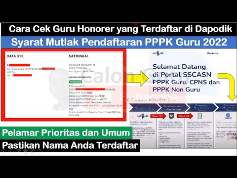 LIVE Cara Cek Guru Honorer yang Terdaftar Dapodik Syarat Pendaftaran PPPK Guru 2022 di SSCASN 2022