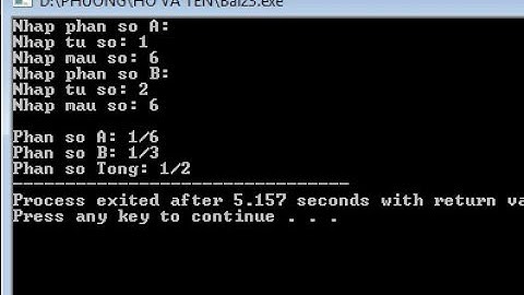 [Lập trình C] Xây dựng cấu trúc Struct Phân số và các hàm Nhập, xuất, rút gọn, tính tổng 2 phân số
