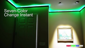 RGB LED Controller with RF Remote and Audio Trigger Feature - LDRF-RGB4-A from superbrightleds.com