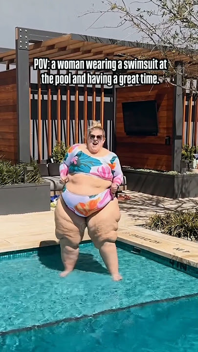 Plus Size Swimsuit Freedom: SSBBW Shows Why 'Wear What You Want' Matters! ❤️✨ #ssbbw #positivevibes
