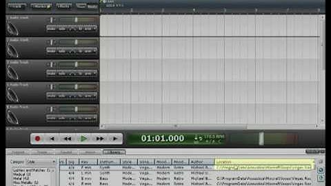 Mixcraft 5 Video Tutorials "Creating New Song: Adding Loops Intro"