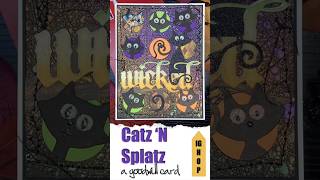 🐈‍⬛Black Cats in Haunted Windows! | Spooky Halloween Cardmaking #shorts #halloween  #mixedmedia