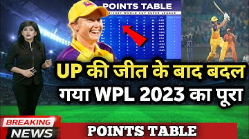 wpl 2023 today points table | upw vs gt after match points table