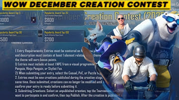 PUBG Mobile WOW December Creation Contest | Themed Contest Rules Explained🙂